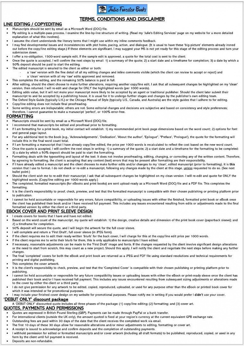 T&Cs (January 2025)