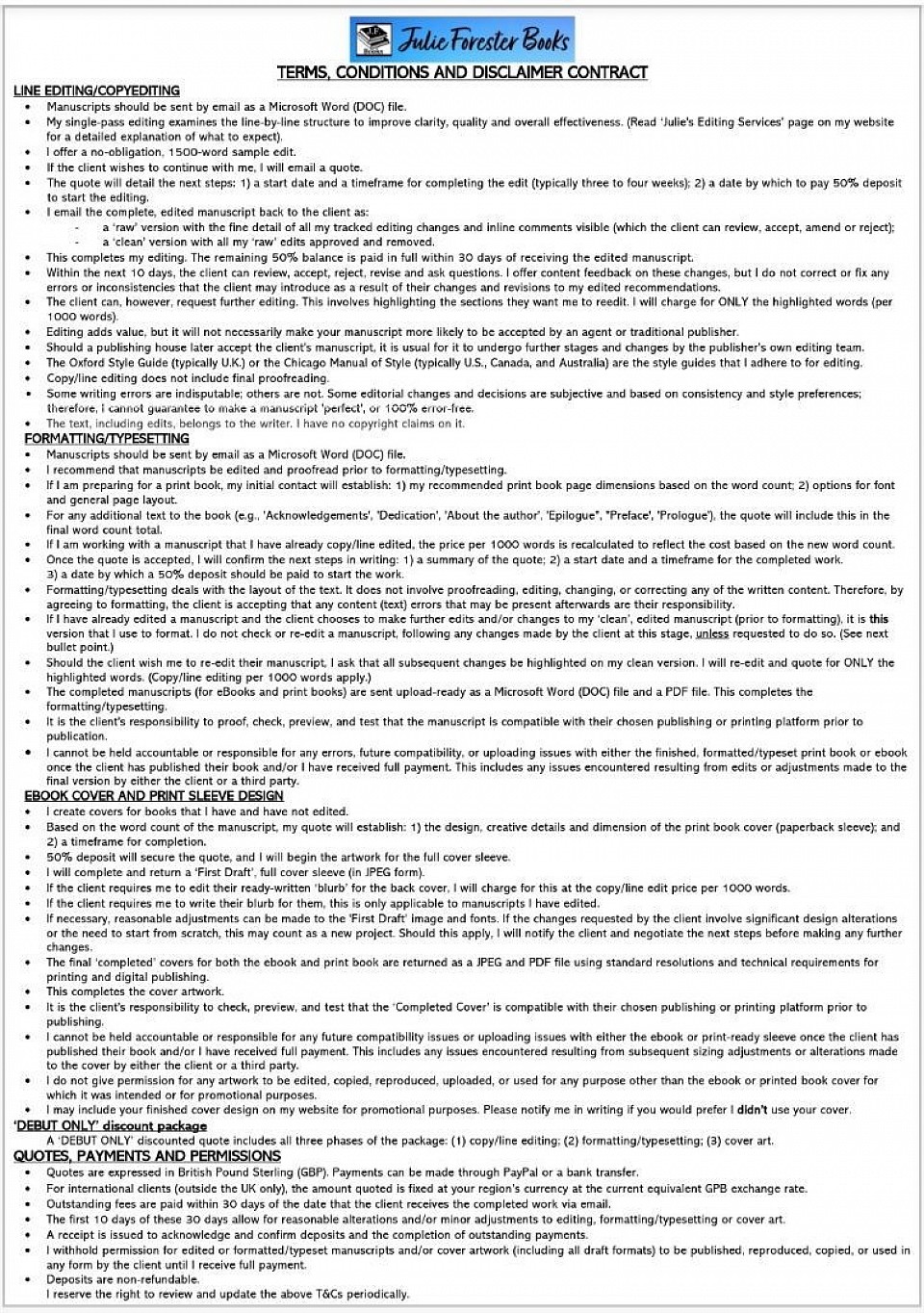 T&Cs (January 2025)